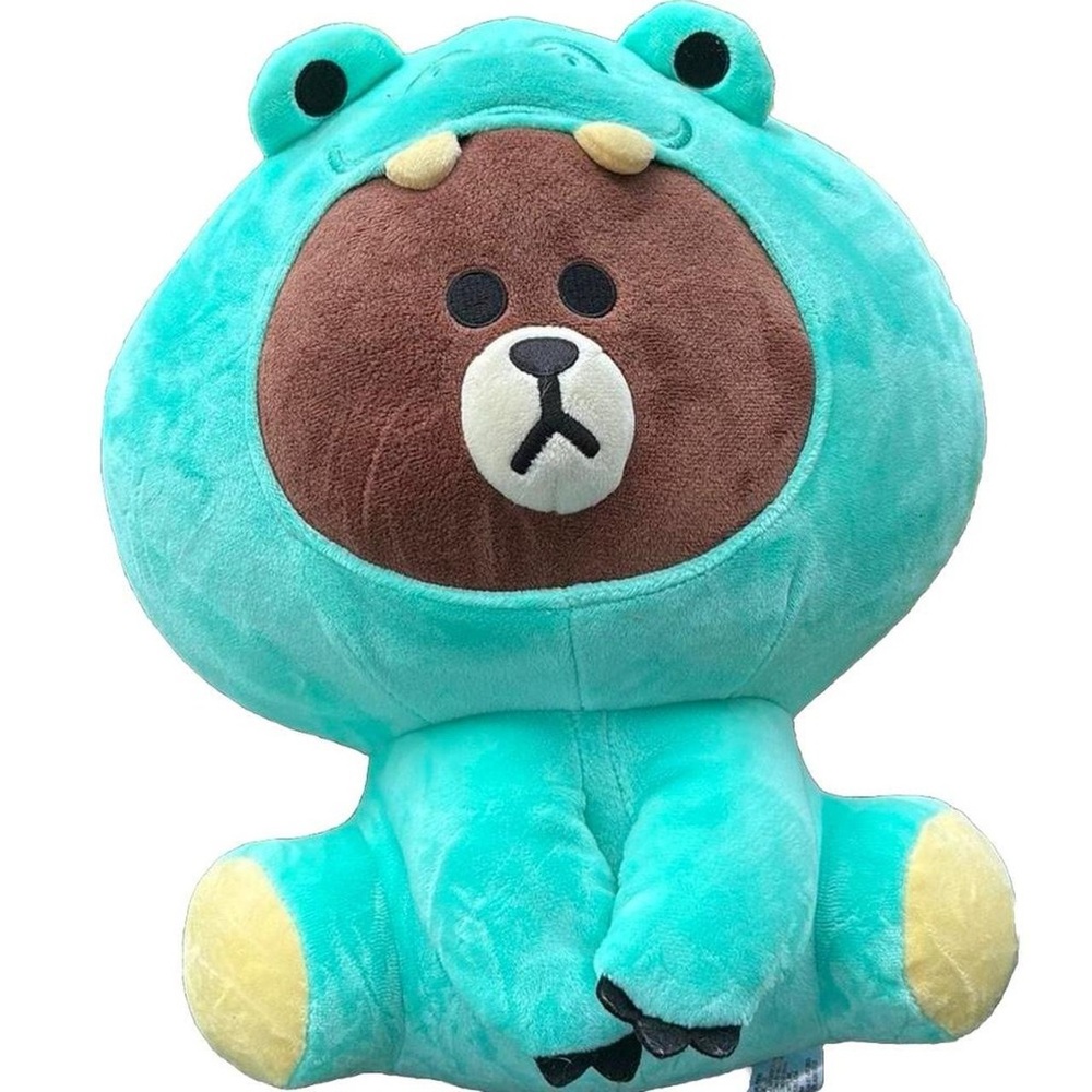 Line Friends Jungle Brown Bear Dinosaur Costume Stuffed Animal 14” Plush